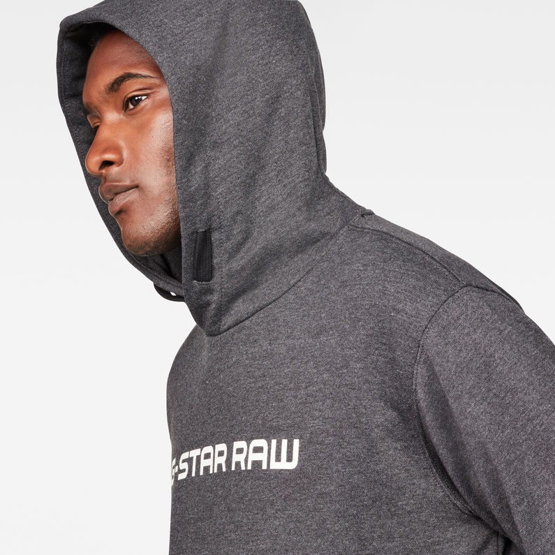 G-Star RAW® Loaq Hooded Sweater Gris detail shot