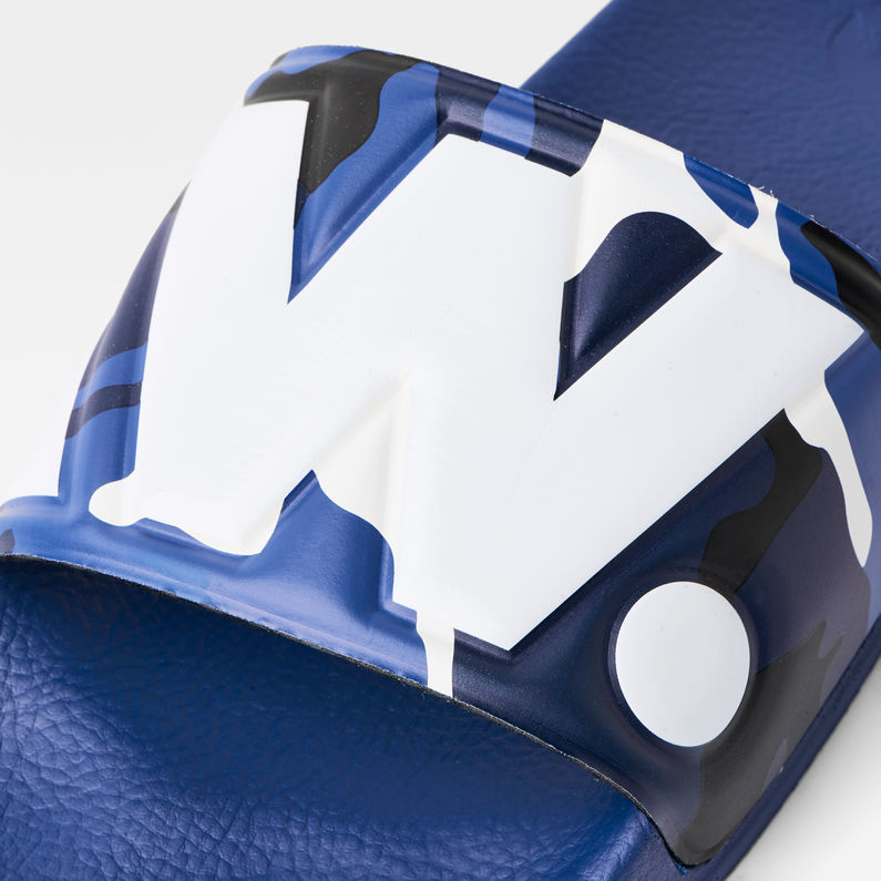 G-Star RAW® Cart Pattern Slide Azul intermedio detail