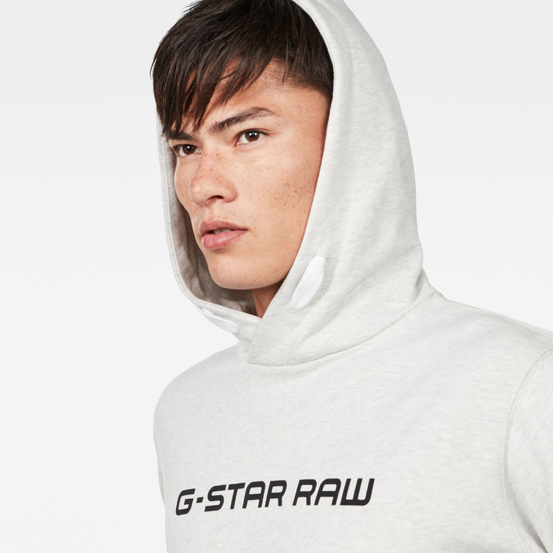 G-Star RAW® Loaq Hooded Sweat White detail shot