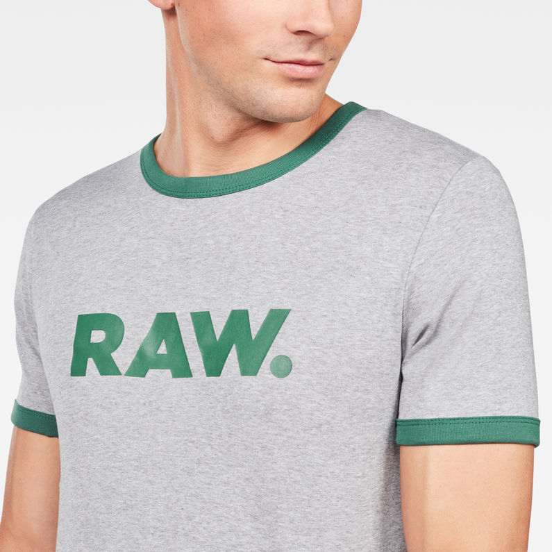 G-Star RAW® Xemoj Slim T-Shirt Grey detail shot