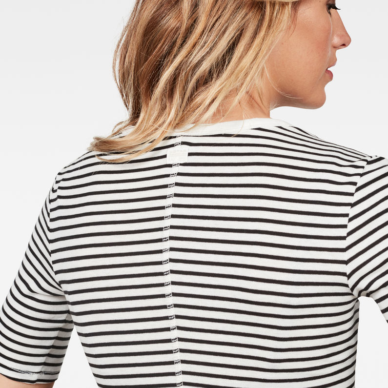 G-Star RAW® Raw Correct Silber Cropped T-Shirt Blanco detail shot
