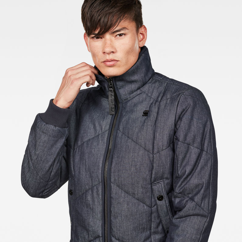 G-STAR® Whistler Meefic Quilted Bomber Dark blue detail shot