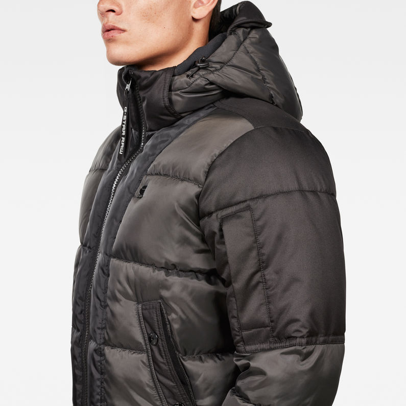 G-Star RAW® Whistler Quilted Hooded Bomber Grey detail shot