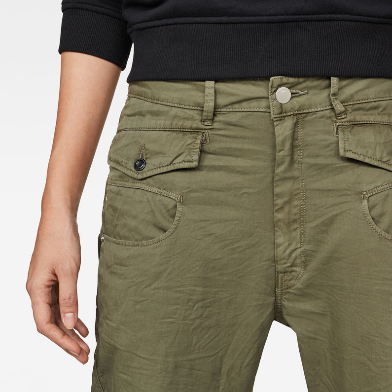 G-STAR® Army Radar Mid Boyfriend Pants Green detail shot