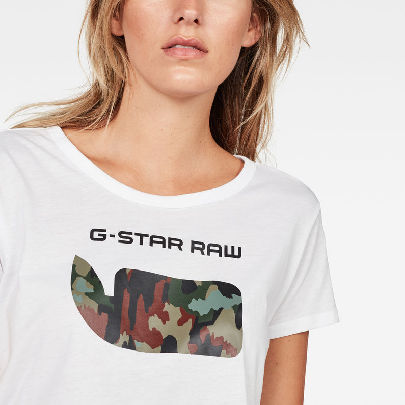 G-Star RAW® Xinva T-Shirt Blanco detail shot