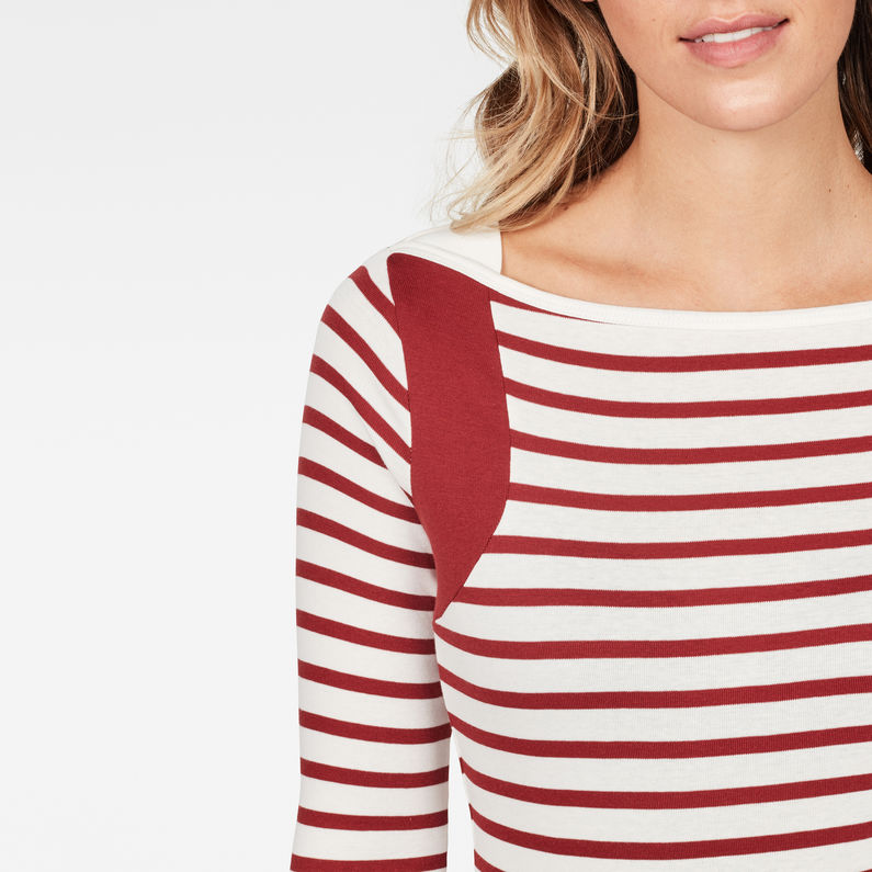 G-Star RAW® Zovas Slim Boatneck Red detail shot