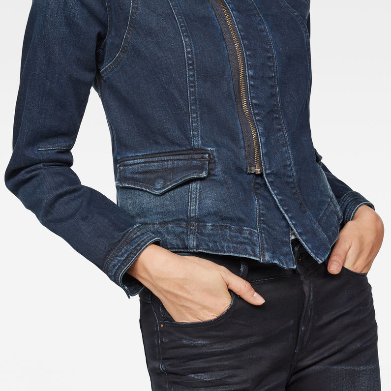 G-Star RAW® Noa Slim Denim Blazer Dark blue detail shot