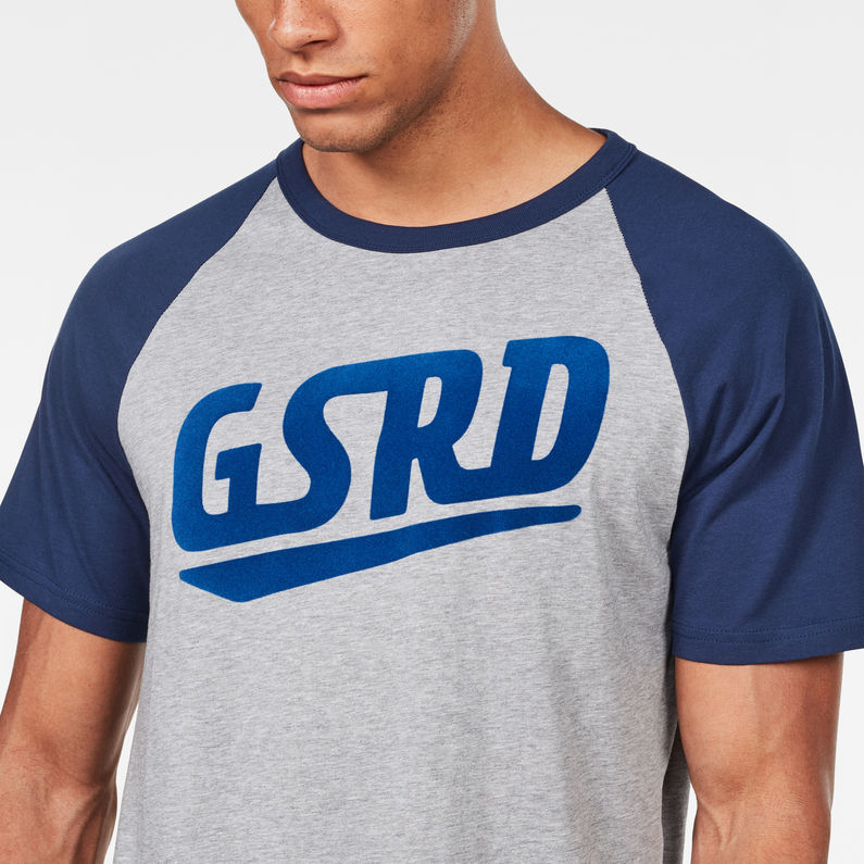 G-Star RAW® Buckston Raglan T-Shirt Grey detail shot