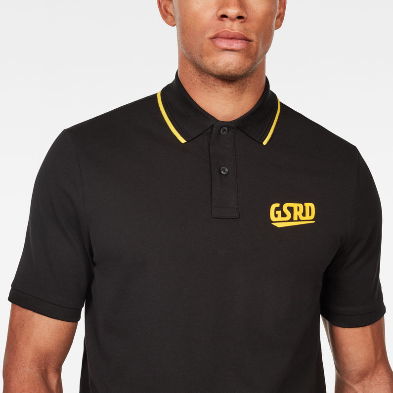 G-Star RAW® Buckston Art Polo Black detail shot