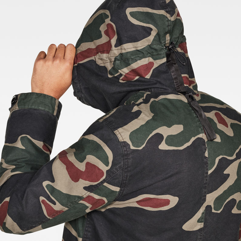G-Star RAW® Strett Sherpa Hooded Parka Grün detail shot