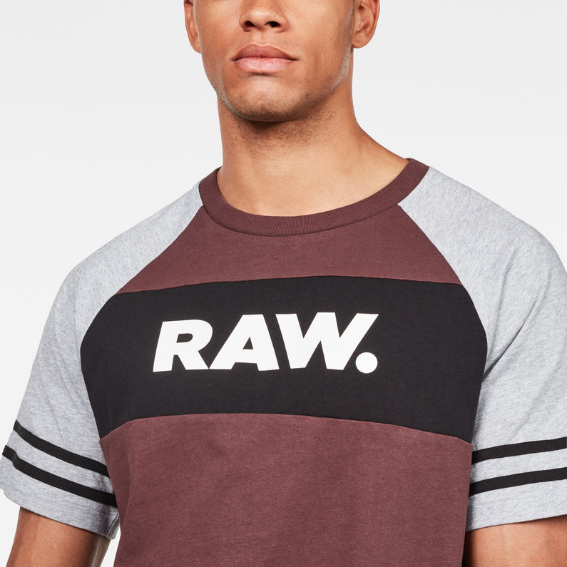 G-Star RAW® Beatal Loose Raglan T-Shirt Purple detail shot