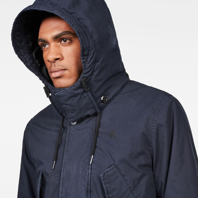 G-STAR® Vodan Padded Hooded Jacket Dark blue detail shot