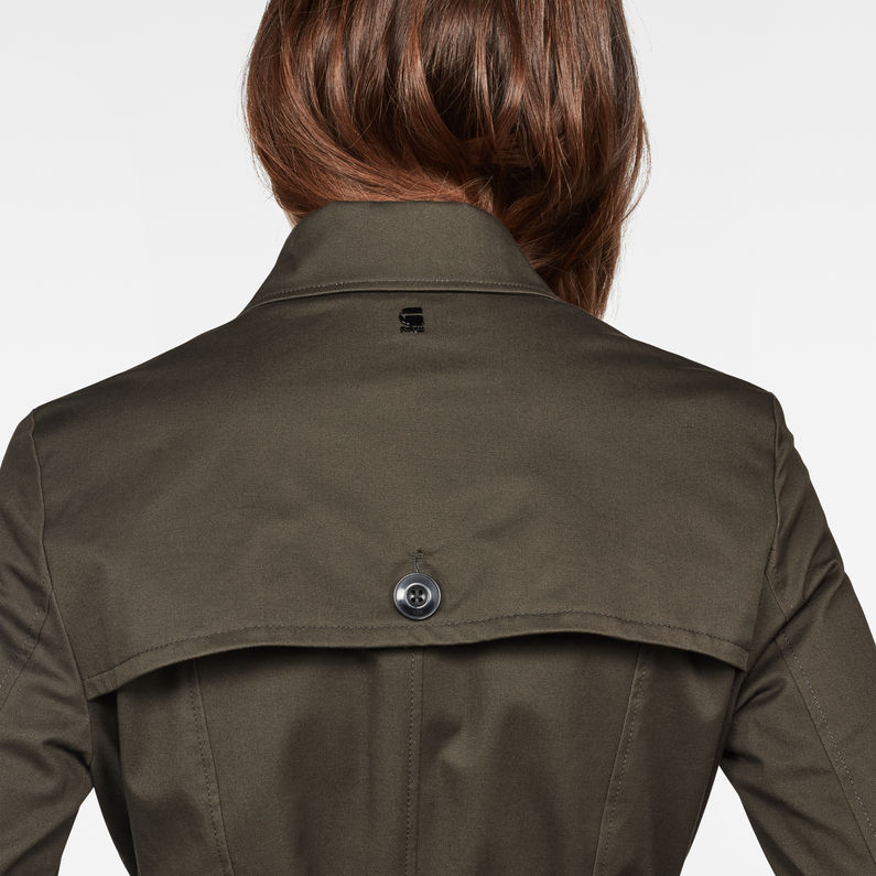 G-Star RAW® Minor Slim Trench Grau detail shot