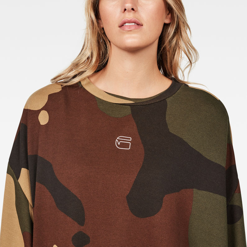 G-Star RAW® Oversized Dutch Camo XXL Sweater Grün detail shot