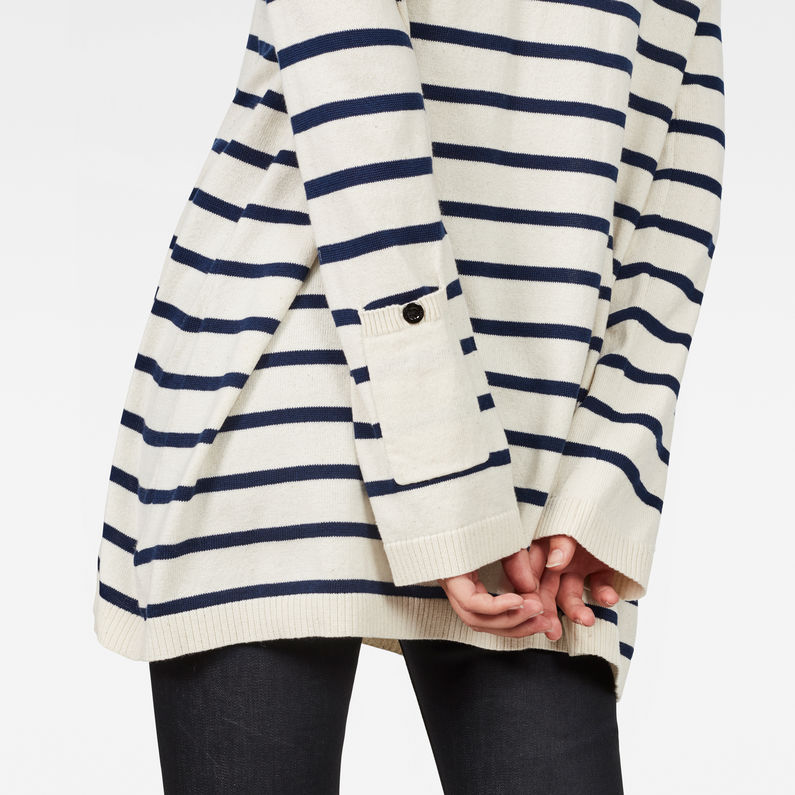 G-Star RAW® Deline Breton Turtle Knit White detail shot