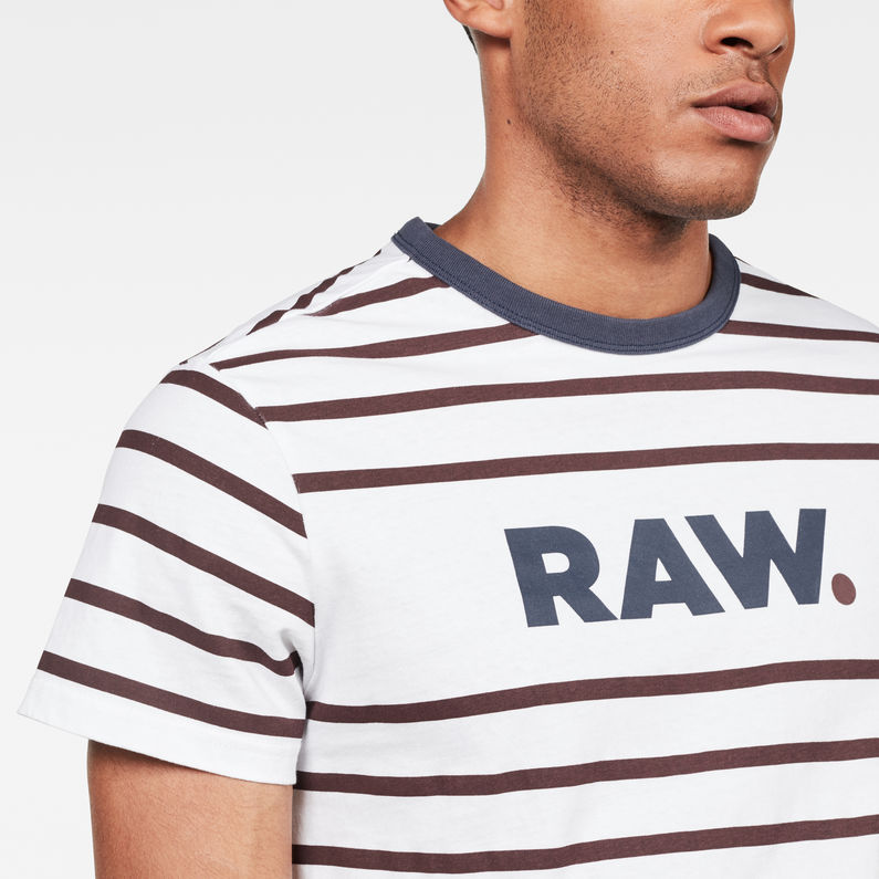 G-Star RAW® Mow Stripe T-Shirt White detail shot
