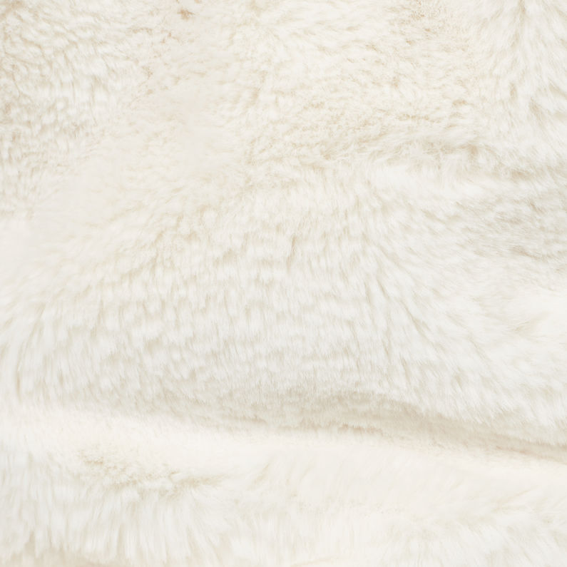 G-STAR® Strett Padded Teddy Jacket Blanc fabric shot
