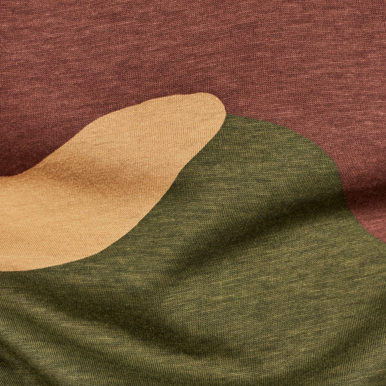 G-Star RAW® Oversized Dutch Camo Straight T-Shirt Green fabric shot