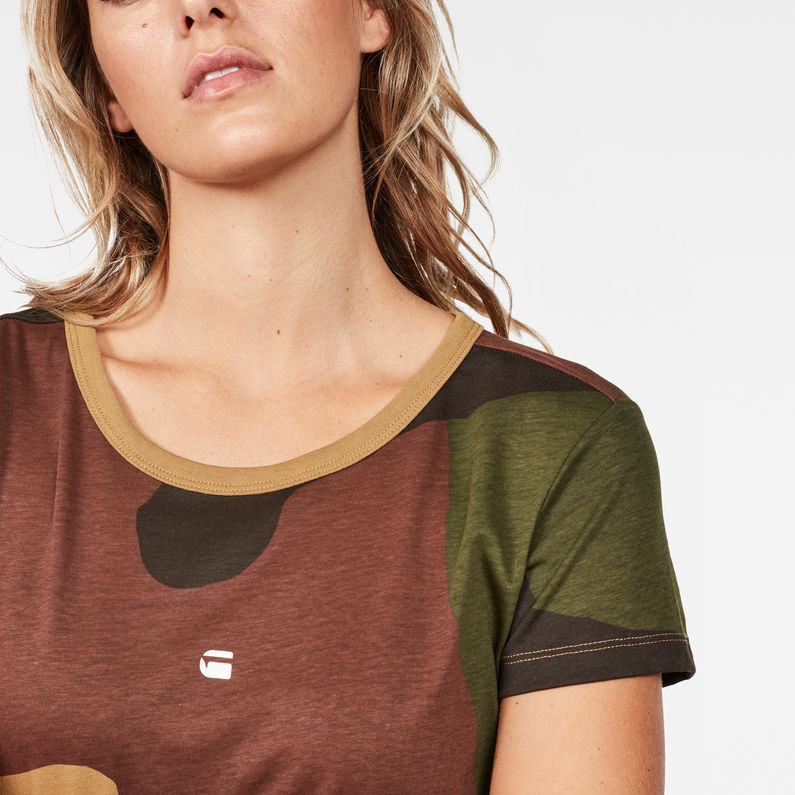 G-Star RAW® Oversized Dutch Camo Straight T-Shirt Green detail shot