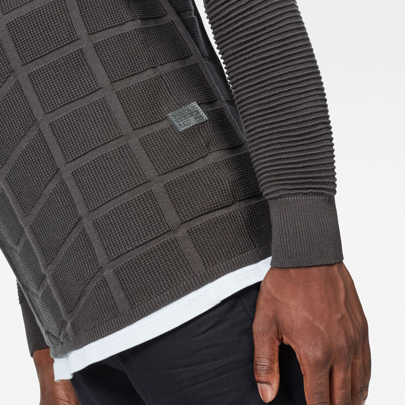 G-Star RAW® Suzaki Moto Knit Grey detail shot