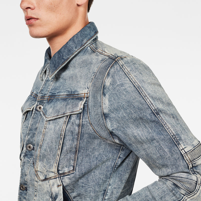 G-Star RAW® Motac Deconstructed 3D Slim Jacket Bleu clair detail shot