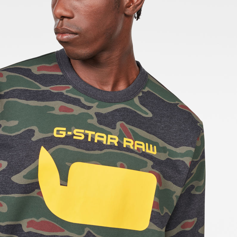 G-Star RAW® Sverre Core Sweater Green detail shot