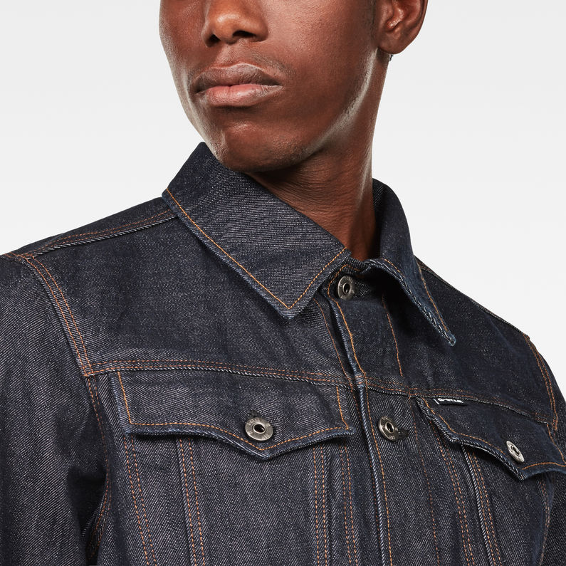 G-Star RAW® 3301 slim jkt Dark blue detail shot