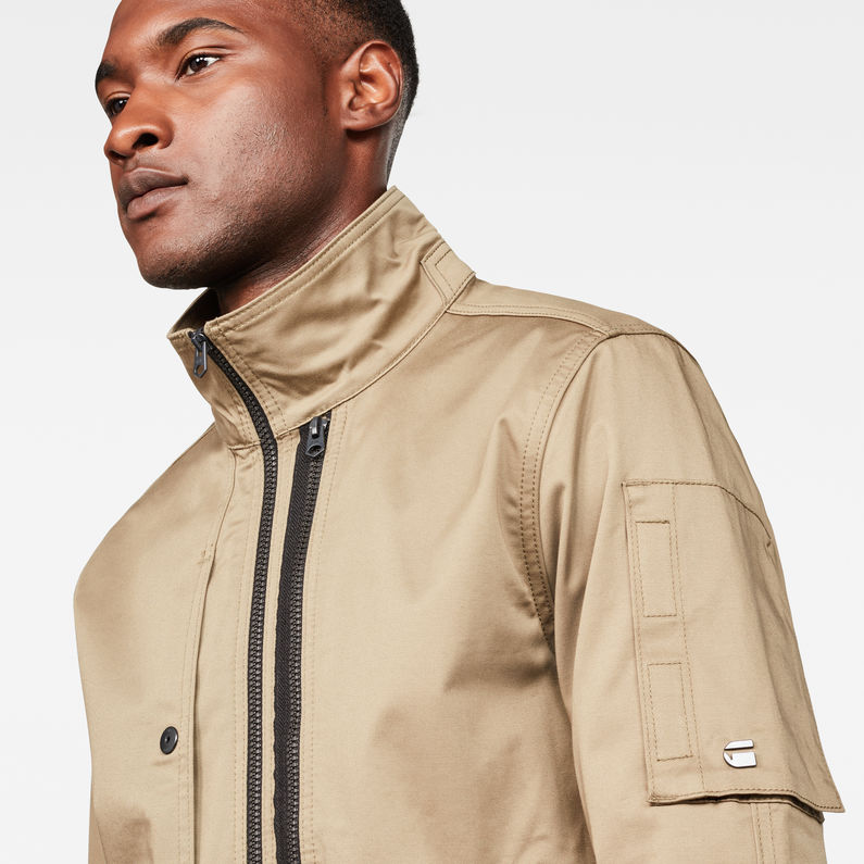 G-Star RAW® Rackam Utility Tone-Mix Overshirt Green detail shot