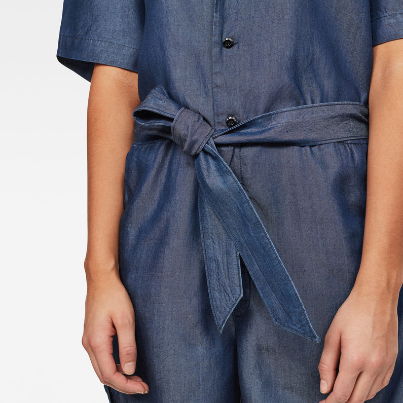 G-Star RAW® Bronson Short Jumpsuit Dark blue detail shot