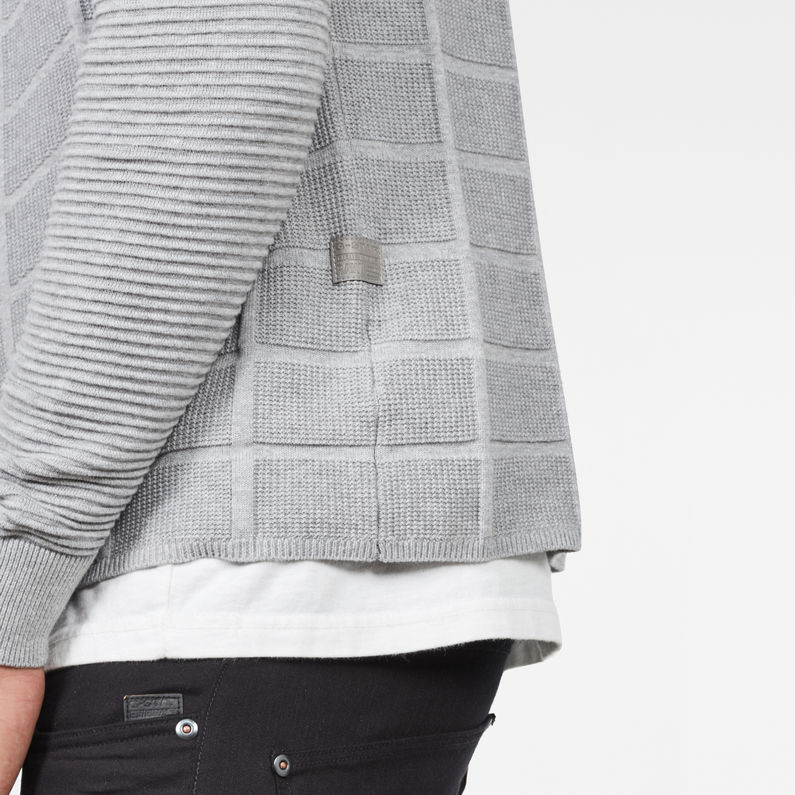 G-Star RAW® Suzaki Moto Knit Grey detail shot