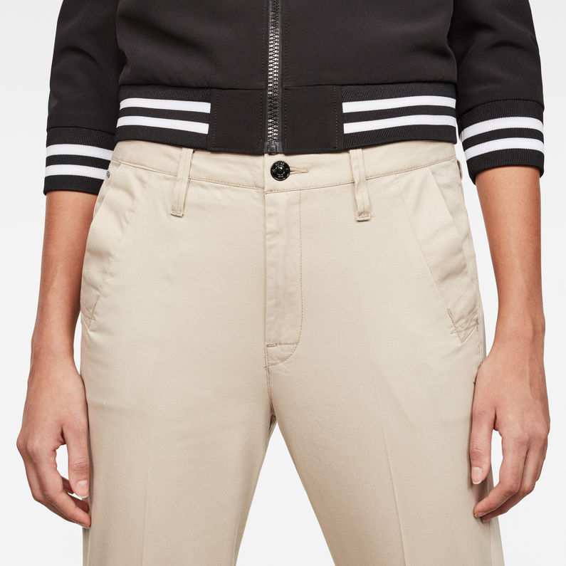 G-Star RAW® Bronson Mid waist Skinny Chino Beige detail shot