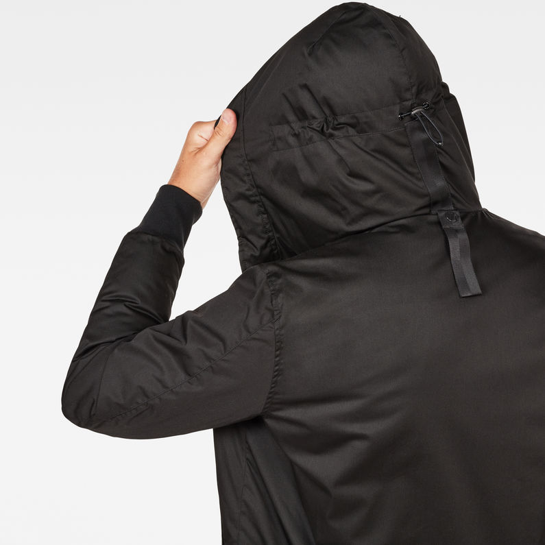 G-STAR® Whistler Strett Hooded Bomber Schwarz detail shot