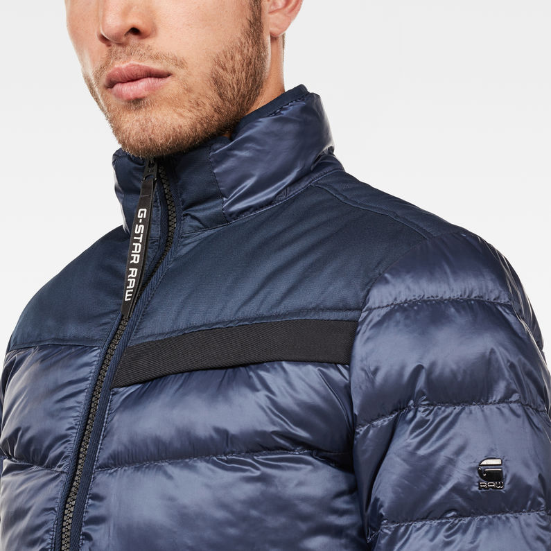 G-Star RAW® Deline Quilted Jacket Azul oscuro detail shot