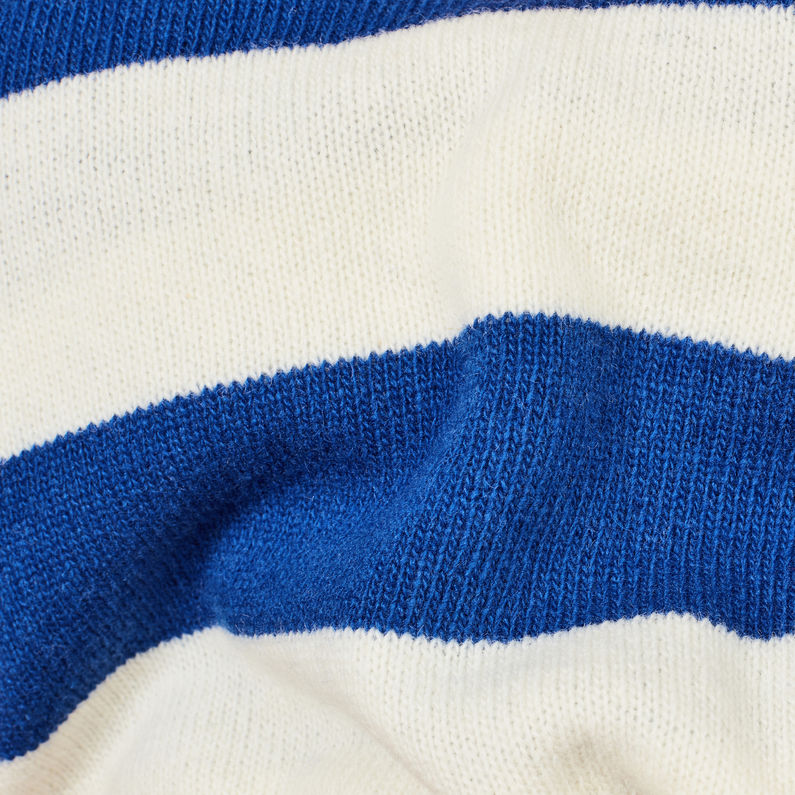 G-Star RAW® Doolin Stripe Knit Midden blauw fabric shot