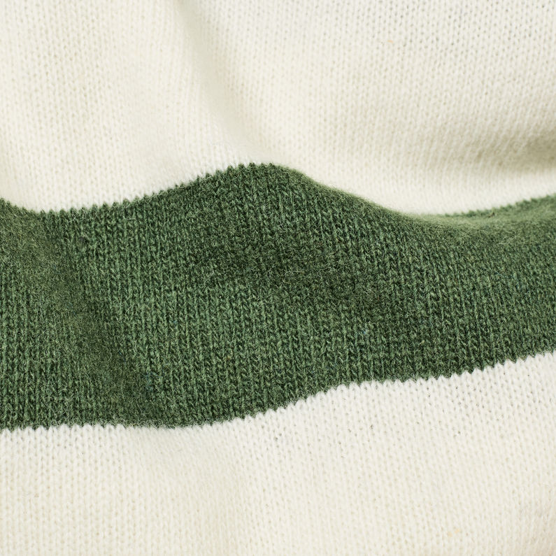 G-Star RAW® Doolin Stripe Knit Green fabric shot