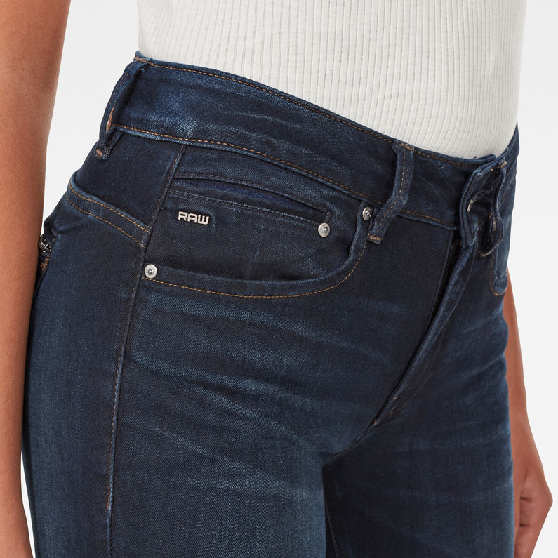 G-Star RAW® Midge Zip Mid Waist Skinny Color Jeans Dunkelblau