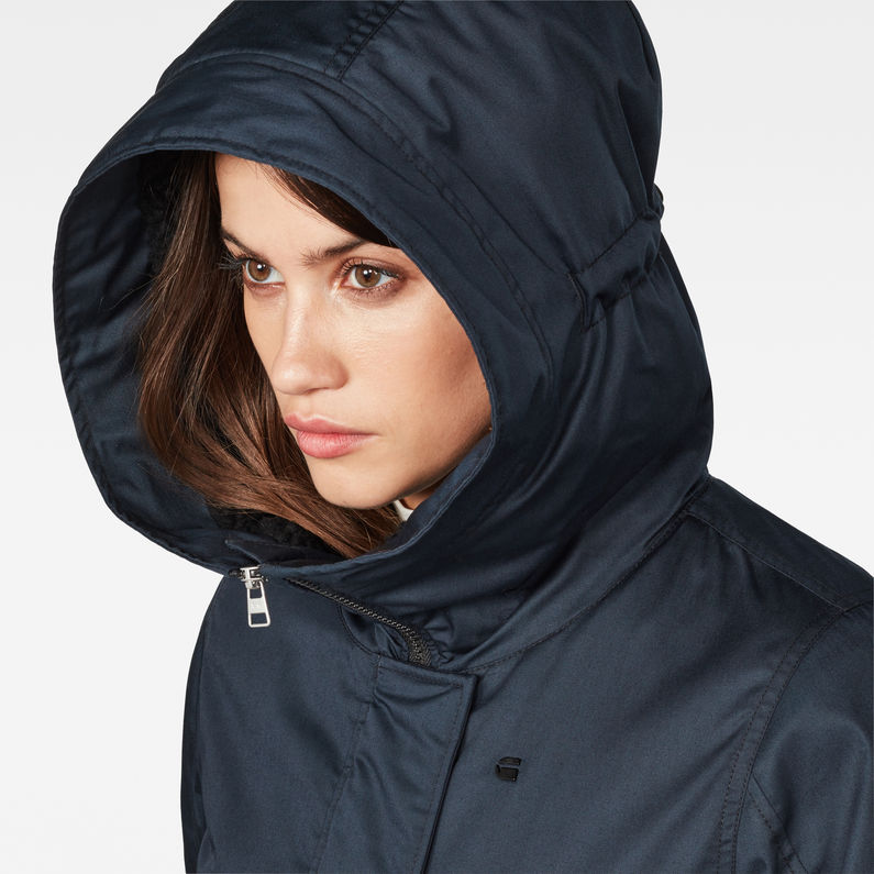 G-Star RAW® Rovic Slim Padded Teddy Parka Dark blue detail shot