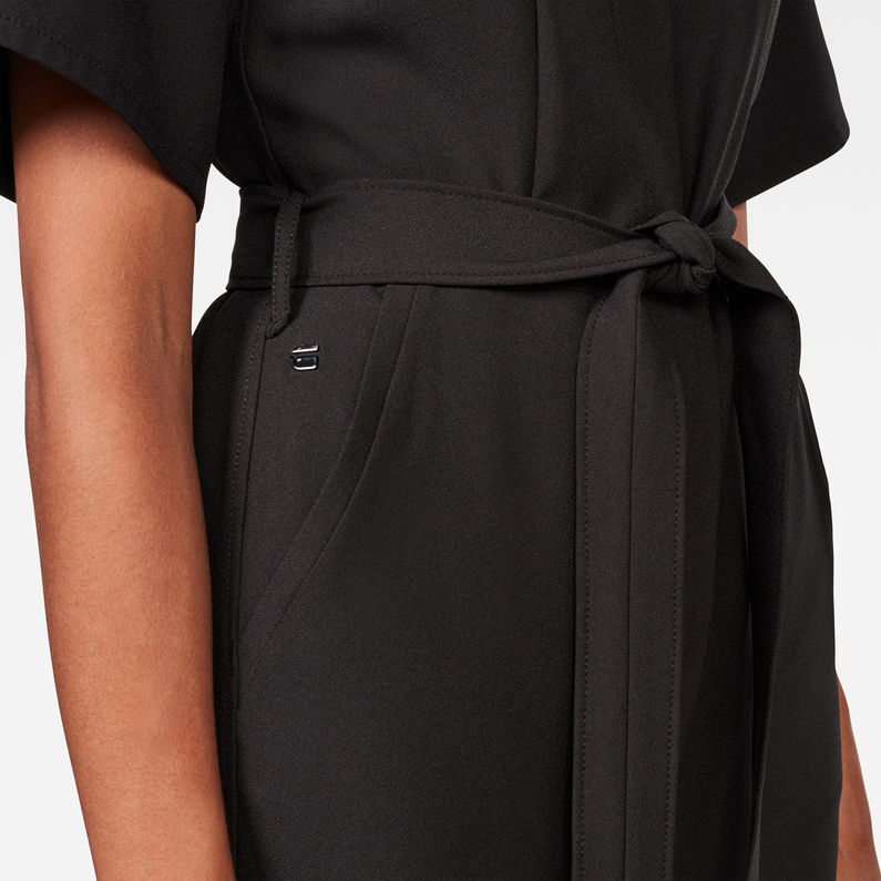 G-Star RAW® Bristum Deconstructed Jumpsuit Black detail shot