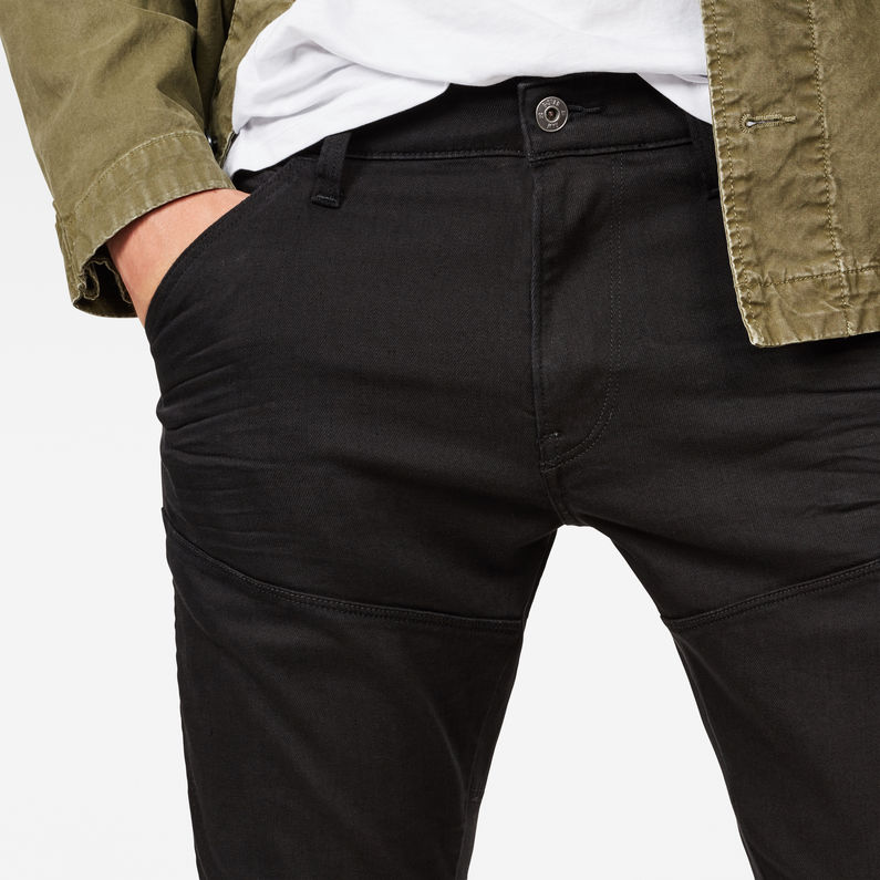 G-Star RAW® 5620 G-Star Elwood 3D Deconstructed Skinny Jeans Bleu foncé