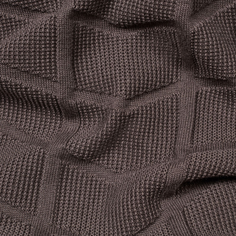 G-Star RAW® Suzaki Moto Zip Through Knit Grau fabric shot
