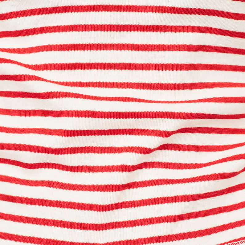 G-Star RAW® Raw Correct Silber Cropped T-Shirt Red fabric shot