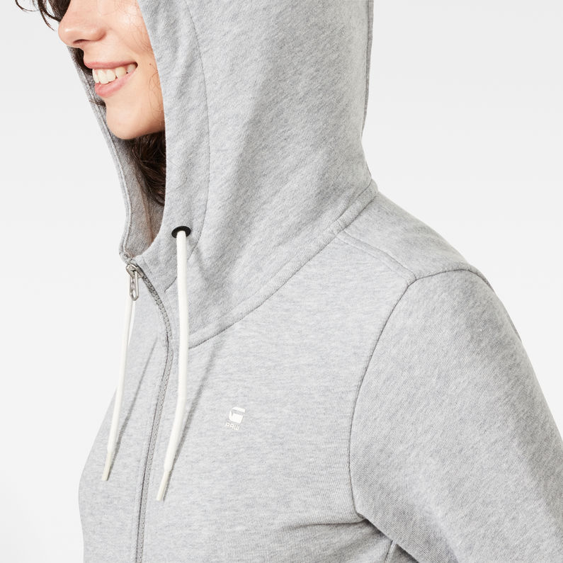 doax hooded zip thru sweater