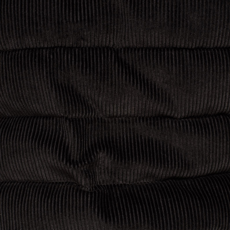 G-STAR® Attacc Quilted Cord Hooded Jacket Black fabric shot