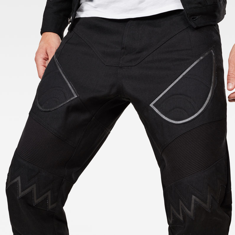 G-Star RAW® Motac-X Deconstructed Relaxed Straight Moto Jeans Zwart