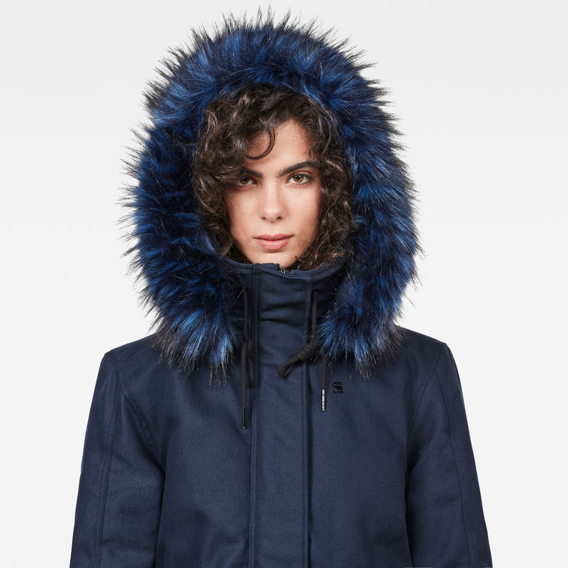 G-STAR® Rovic Boyfriend Padded Parka Dunkelblau detail shot