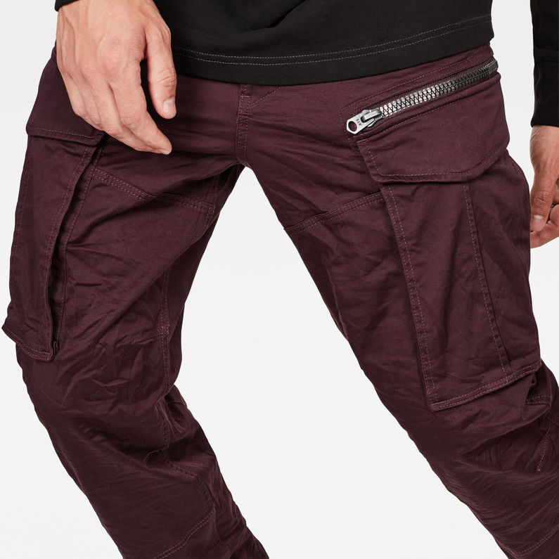 G-Star RAW® Rovic Zip 3D Straight Tapered Pants Paars detail shot