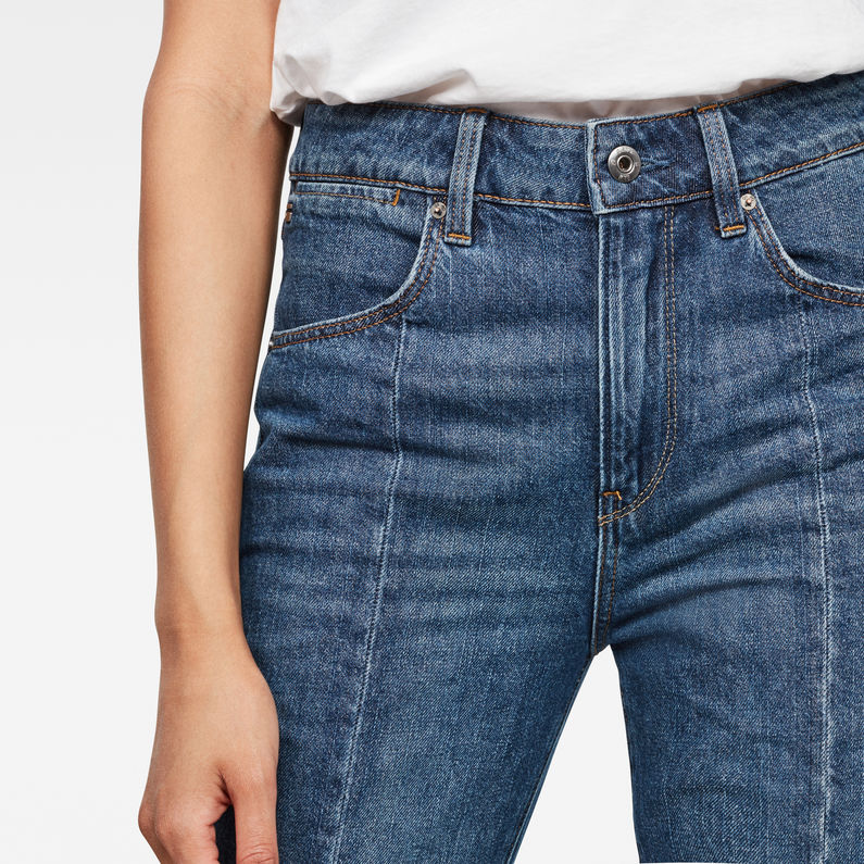 G-STAR® Lanc 3D High waist Straight 90s Ripped Jeans Bleu moyen