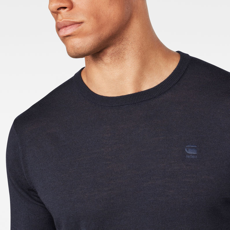 G-Star RAW® Core Knit Dark blue detail shot