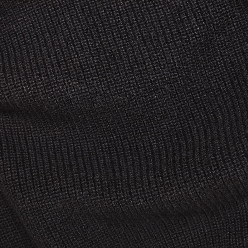 G-Star RAW® Powel Zip Through Knit Schwarz fabric shot