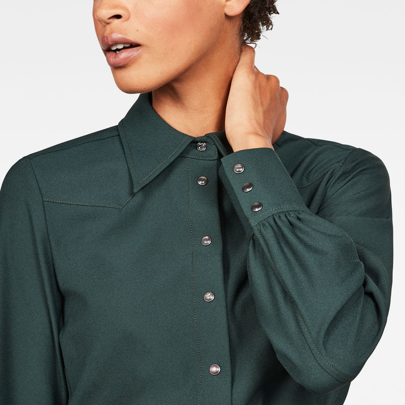 G-Star RAW® Tacoma Straight Flare Dress Green